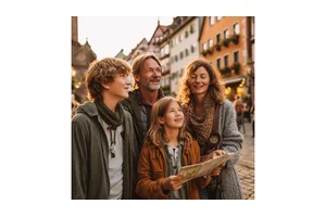 Familie bei Escape the City in der Nürnberger Altstadt